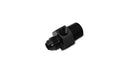 Vibrant Male AN Flare to Male NPT Union Adapter with 1/8" NPT Port; Size: -8AN; 3/8" Male NPT - 16498