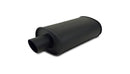 Vibrant STREETPOWER FLAT BLACK Oval Muffler; Inlet I.D. 4.00"(101.6mm) Tip O.D. 4.00"(101.6mm)  - 1154