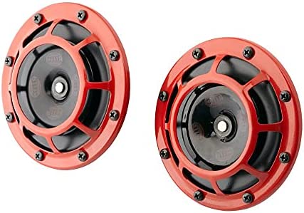 Hella Supertone Horn Kit Pair, Red 300/500HZ - 003399801