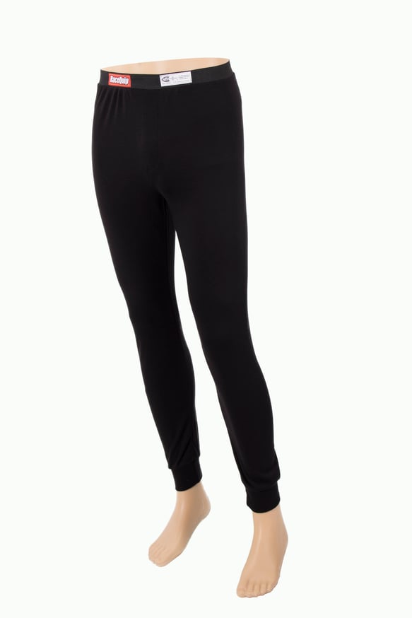RaceQuip Fire Retardant Long John Underwear Bottoms - Black - Medium - 422993