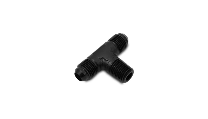 Vibrant Male AN Flare to NPT Tee Adapter Fitting; Size: -4AN x 1/8" NPT - 10461