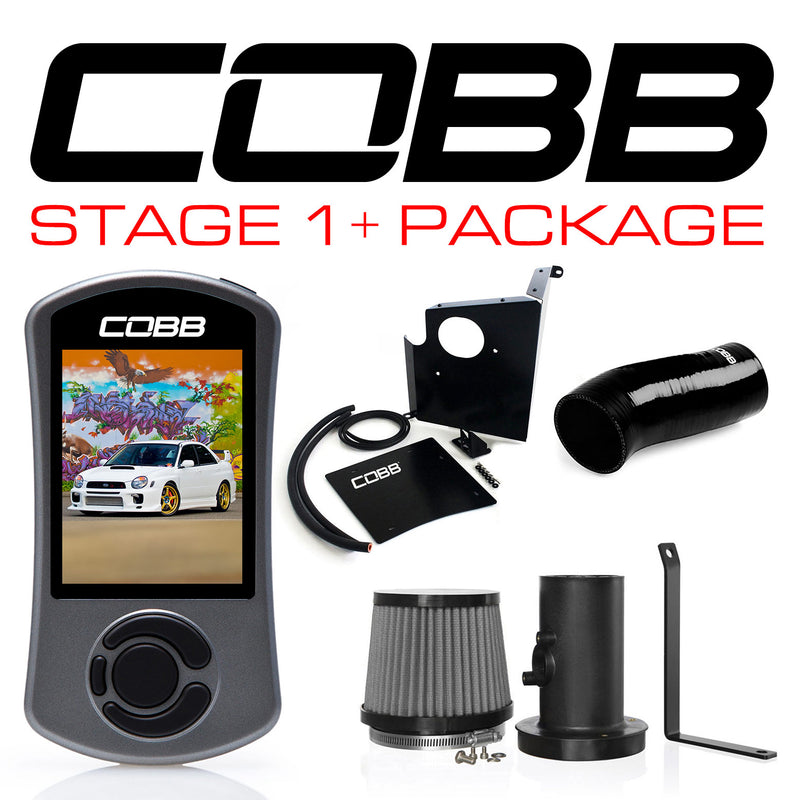 Cobb Tuning  Subaru 02-05 WRX Stage 1+ Power Package (Black) w/V3 - 612X01P