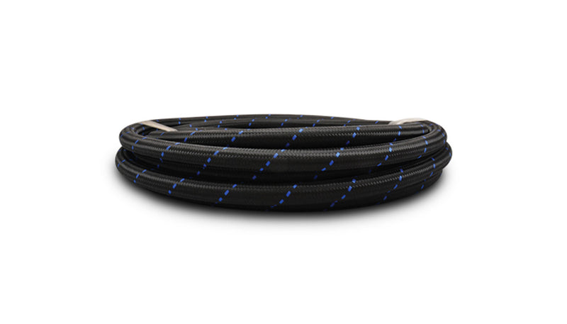 Vibrant Performance 11976B 20ft Roll -6 Black Blue Nylon Braided Flex Hose