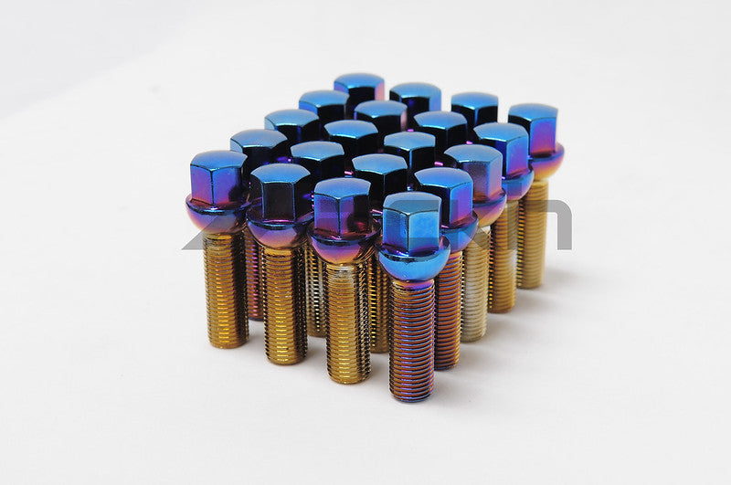 Mevius Lug Bolts - Cone - 60 Deg Tap - M14x1.50 - Blue Neon