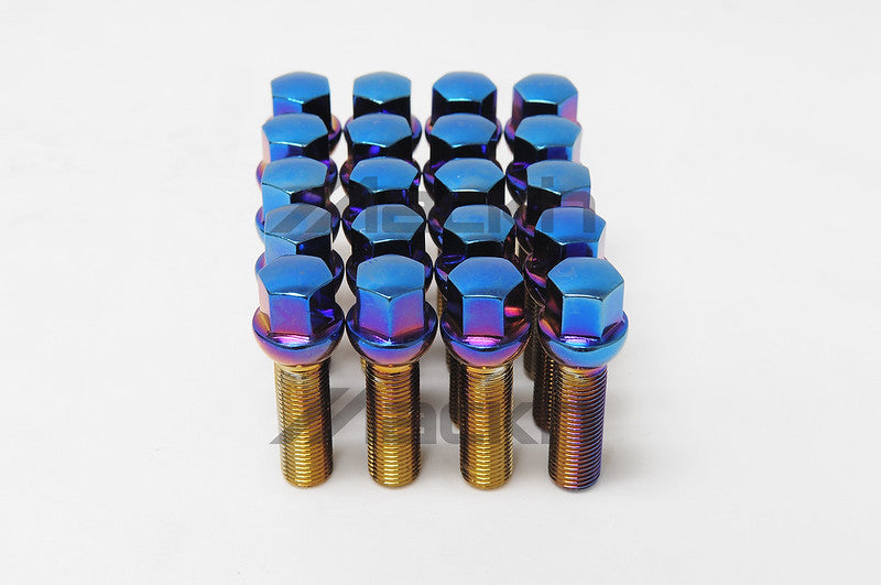 Mevius Lug Bolts - Cone - 60 Deg Tap - M14x1.50 - Blue Neon