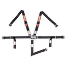 RaceQuip Youth Latch & Link 5 Point Racing Harness Set - Black - 2 in. Lap and Shoulder and Sub - 709009