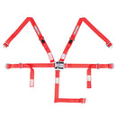 RaceQuip Youth Latch & Link 5 Point Racing Harness Set - Red - 2 in. Lap and Shoulder and Sub - 709019
