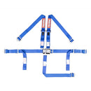 RaceQuip Youth Latch & Link 5 Point Racing Harness Set - Blue - 2 in. Lap and Shoulder and Sub - 709029