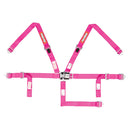 RaceQuip Youth Latch & Link 5 Point Racing Harness Set - Pink - 2 in. Lap and Shoulder and Sub - 709089