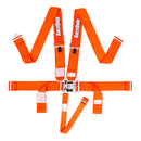 RaceQuip Latch & Link 5 Point Harness Set - Orange - 3 in. Lap and Shoulder - 2 in. Sub - 711041