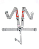 RaceQuip Latch & Link 5 Point Harness Set - Platinum - 3 in. Lap and Shoulder - 2 in. Sub - 711061