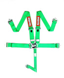 RaceQuip Latch & Link 5 Point Harness Set - Green - 3 in. Lap and Shoulder - 2 in. Sub - 711071