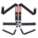 RaceQuip Latch & Link 6 Point Harness Set - Black - 3 in. Lap and Shoulder - 2 in. Sub - 712002