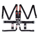 RaceQuip Latch & Link HANS 6 Point Harness Set - Black - 3 in. Lap - 3 in. to 2 in. Shoulder - 2 in. Sub - 718008