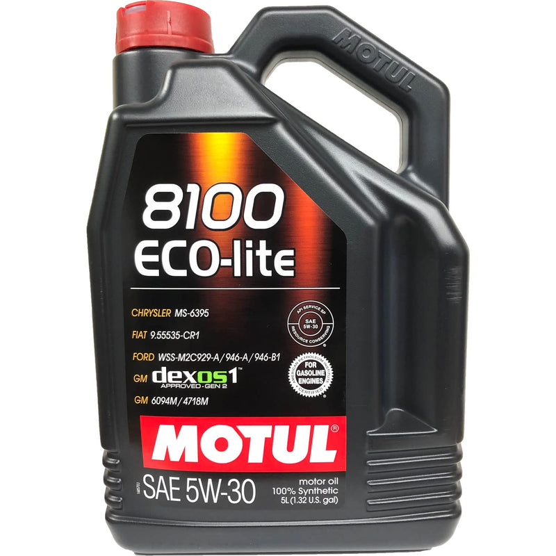 Motul 8100 5W30 ECO-LITE Motor Oil - 5L (1.3 gal.) - Dexos1-Gen3 - 108214