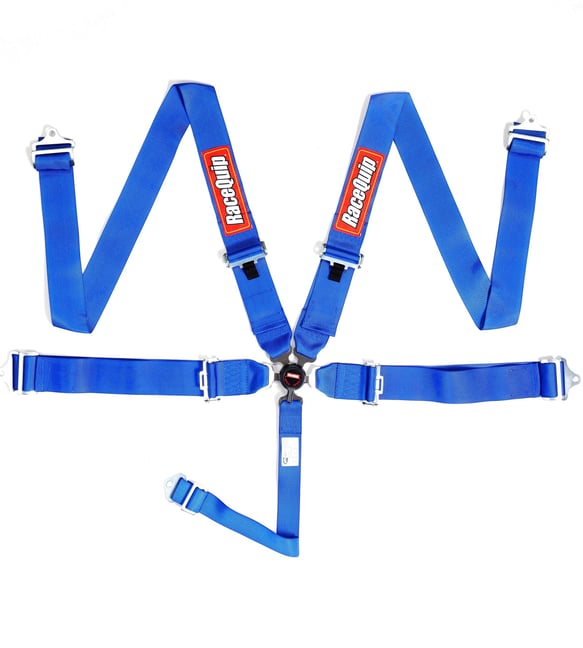 RaceQuip Camlock 5 Point Harness Set - Blue - 3 in. Lap and Shoulder - 2 in. Sub - 741021