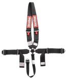 RaceQuip Camlock Dragster "U" Harness Set - Black - 3 in. Lap and Shoulder - 2 in. Sub - 748008