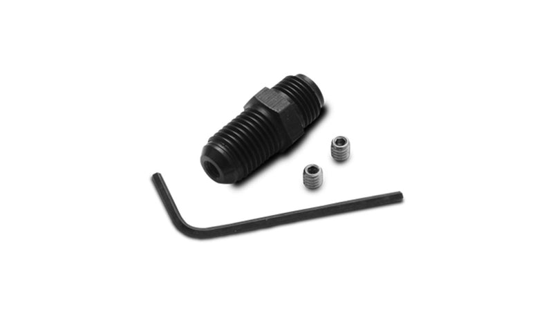 Vibrant Oil Restrictor Fitting Kit; Size: -4AN x 1/8" NPT, with 2 Stainless Jets - 10289