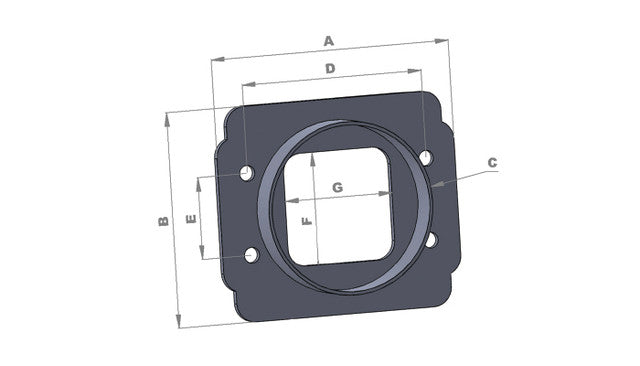 Vibrant Mass Air Flow Sensor Adapter Plate, for Toyota Applications & Vehicles Equipped with Bosch MAF sensors  - 1996