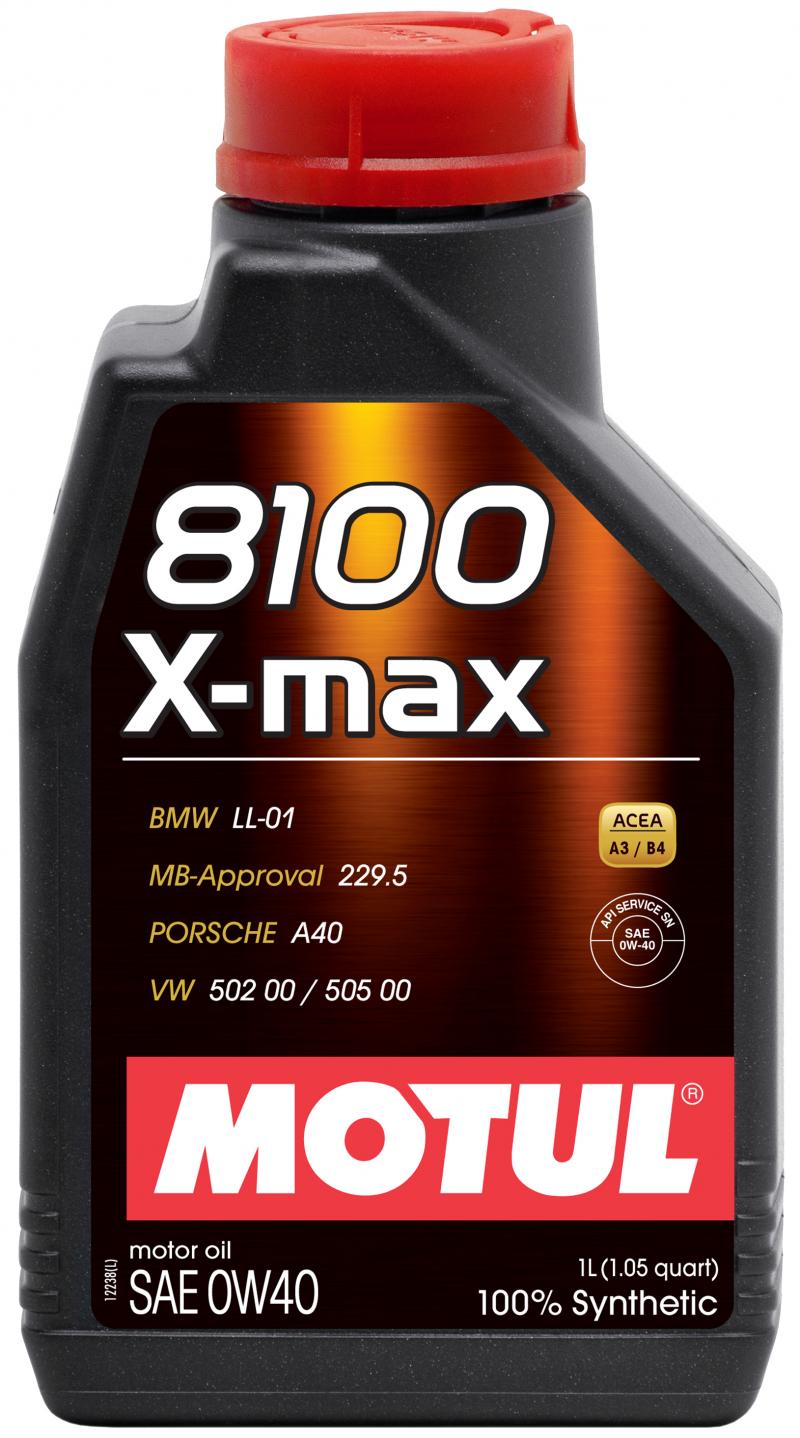 Motul 8100 X-MAX 0W40 Motor Oil - 1L (1.05 qt.) - 104531