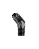 Redhorse Performance -4AN 45 Degree Male Adapter To 3/8" NPT Male - Black - 823-04-06-2