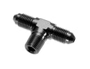 Redhorse Performance -3AN Tee with 1/8" NPT Thread On Branch - Black - 825-03-02-2