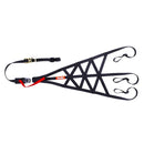 RaceQuip Right Side Triangle Roll Cage Net w/Quick Release - Black - 24 in. H x 46 in. W (mount strap adds 32 in. W) - 828998
