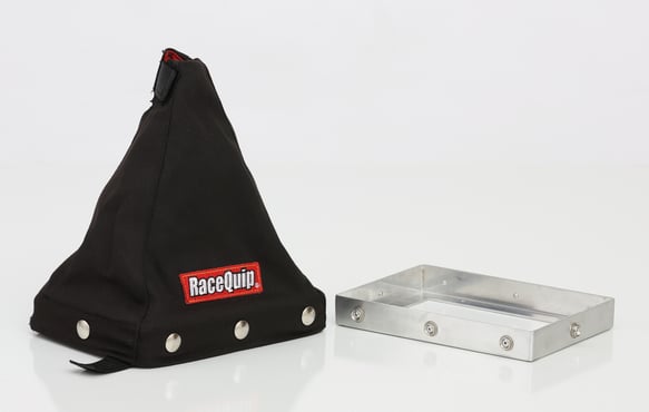 RaceQuip Fire-Retardant Shifter Boot w/ Mounting Base Plate - Black - 9 in. Tall - 871003