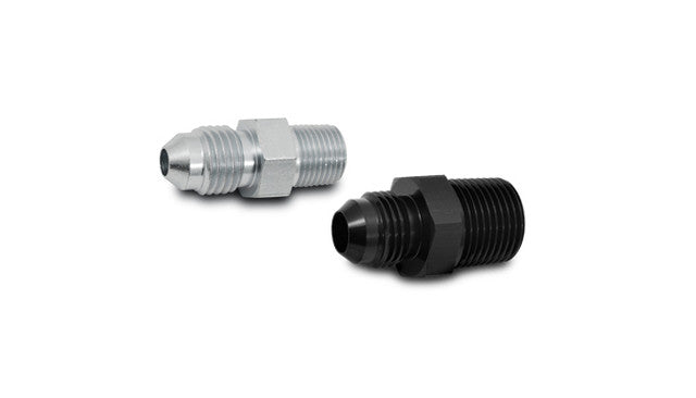 Vibrant AN Flare to Male NPT Straight Adapter Fitting; Size: -4AN x 1/16" NPT - 10133