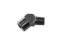 Redhorse Performance Fuel Pressure Gauge Adapter, 1/8" NPT Female To NPT Male, 45 Degree - Black - 915-02-2