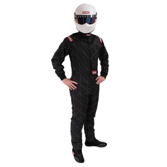 RaceQuip One Piece Multi Layer Fire Suit - Black - Small - 91609029