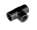 Redhorse Performance 1/8" NPT Female Tee Adapter- Black - 917-02-2