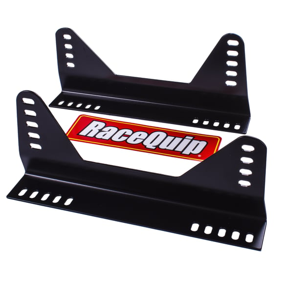 RaceQuip Steel Seat Mount Brackets - Tall - Black Powder Coated - 3 inch to 6 Inch Range - 96003039