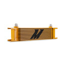 Mishimoto Universal 10-Row Oil Cooler, -8AN, Gold - MMOC-10-8GD
