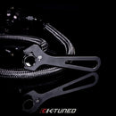 K-Tuned 6AN Fuel System Center Feed Lines/Filter/Black Rail/ FPR/Gauge/Wrench - FLK-CF-BLK