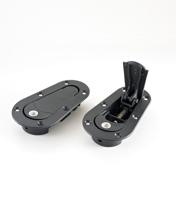 AeroCatch 120 Above Panel Xtreme Series Locking Latch Kit - Black - 12