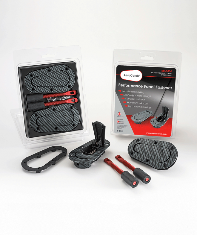 AeroCatch 120 Above Panel Series Latch Kit - Carbon Fiber Look - 120-3000