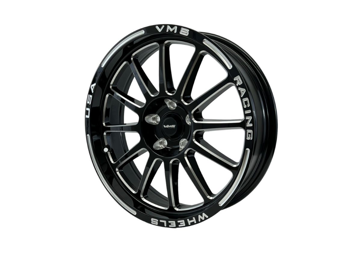 VMS Wheels Black Hawk 18x5 5x120 -25.4 Offset Black Milling Finish - V