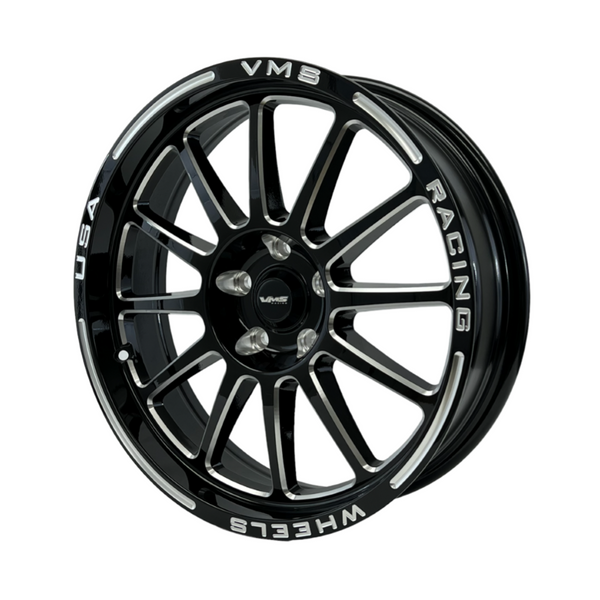 VMS Wheels Black Hawk 18x5 5x120 -25.4 Offset Black Milling Finish - V