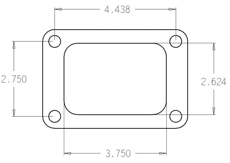 Cometic T6 Un-Divided 4-Bolt Turbo Inlet Gasket - C4517