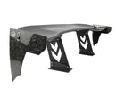 NRG Forged Carbon Fiber Spoiler - Universal (59") w / NRG arrow cut out stands and NRG logo large agreesive end plates ( adjustable) - CARB-A591NRG