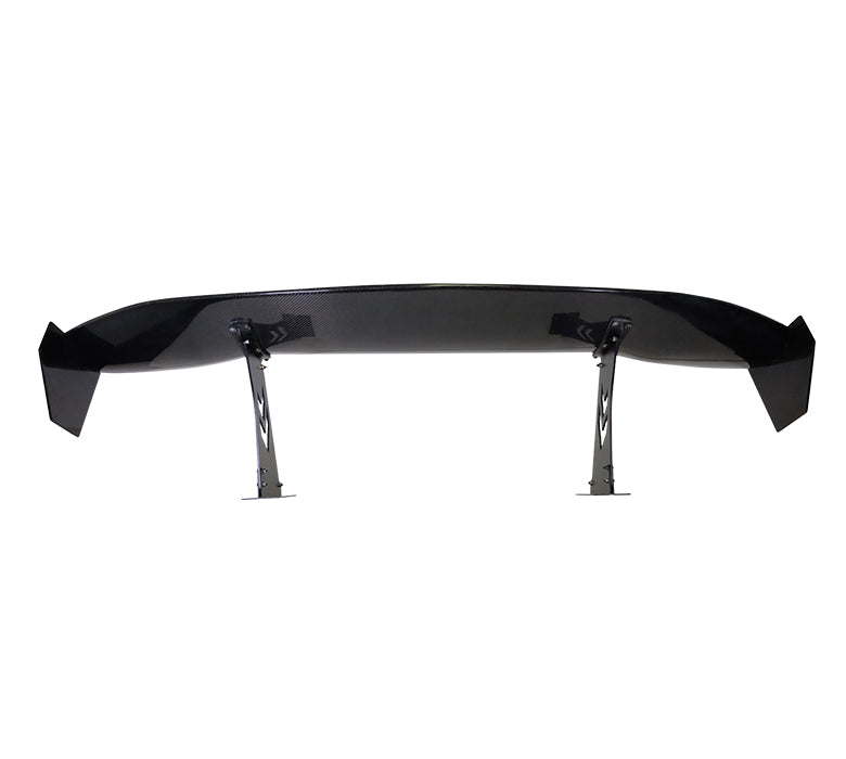 NRG Carbon Fiber Spoiler - Universal (69") w/NRG logo w/ Stand cut out / Large Side Plate - CARB-A691NRG