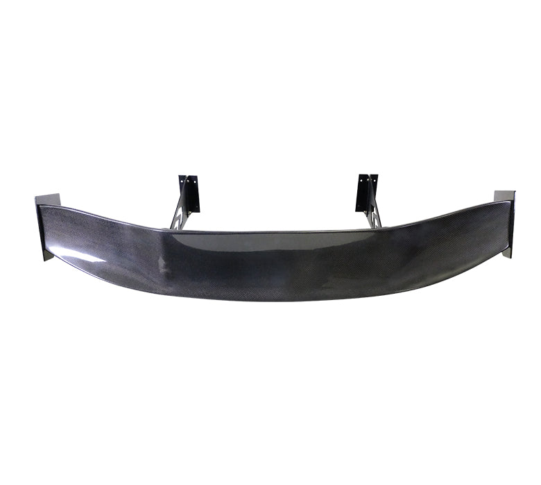 NRG Carbon Fiber Spoiler - Universal (69") w/NRG logo w/ Stand cut out / Large Side Plate - CARB-A691NRG