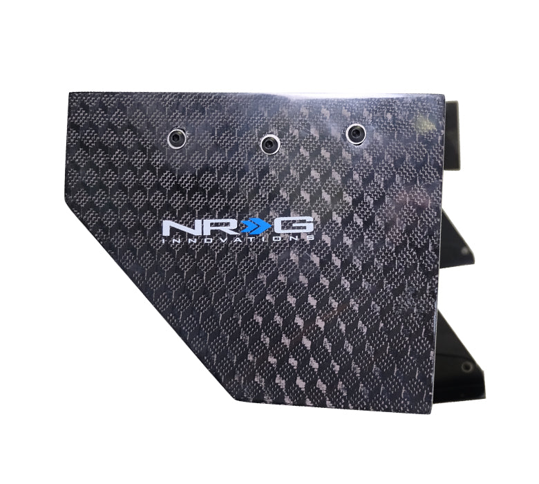NRG Carbon Fiber Spoiler - Universal (69") w/ Diamond Weave Honey Weavw/NRG logo w/ Stand cut out / Large Side Plate - CARB-A692NRG