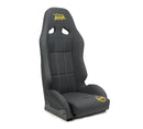 NRG Defender water resistant steel frame suspension seats Black with Black trim w/ Yellow Embroidery Defender logo - DF-100BK-S