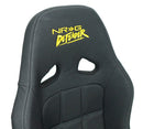 NRG Defender water resistant steel frame suspension seats Black with Black trim w/ Yellow Embroidery Defender logo - DF-100BK-S