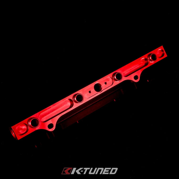 K-Tuned 6AN Fuel System Center Feed Lines/Filter/Red Rail/ FPR/Gauge/Wrench - FLK-CF-RED