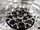 VMS Wheels Revolver 13x10 4x100/114.3 +0 Offset Black Milling Polished Lip Chrome RivOffsets - VWRE011