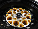 VMS Wheels Revolver 13x9 4x100/114.3 +0 Offset Machined Gold Black Lip Chrome RivOffsets - VWRE007