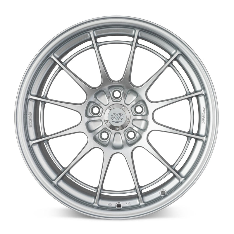 Enkei NT03+M 18x9.5 5x114.3 27mm Offset 72.6mm Bore F1 Silver Wheel -